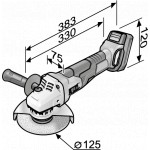 Aku-úhlová bruska LB FLEX 18,0 V, 125 mm (bez aku)