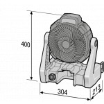 Aku-ventilátor FLEX 18,0 V 4,9 m/s (bez aku)