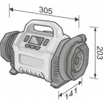 Aku-kompresor FLEX  12,0 / 18,0 V / 11 bar / 13 l/min (bez aku)