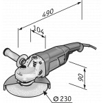 Úhlová bruska FLEX 2100 W, 230 mm