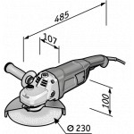 Úhlová bruska FLEX 2200 W, 230 mm