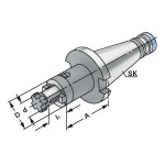 Držák SK30 čelních fréz pr.16 mm pro konvenční stroje, DIN2080