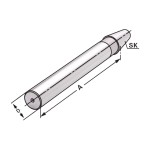 Kontrolní trn SK 40 - 40 x 300 mm, přesnost ± 0,003 mm