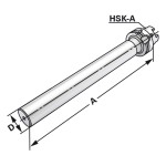 Kontrolní trn HSK 63 A - 40 x 346 mm, přesnost ± 0,003 mm