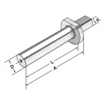 Kontrolní trn VDI 16 - 30 x 120 mm, DIN 69880 (ISO 10889)