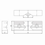 Prismatická čelist pro svěrák AVQ-200 / AVL-200 / ALQ-200 / AOM-200 (1 ks)