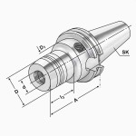 Hydraulický upínač SK 40  pr. 6 mm, funkční délka 68 mm