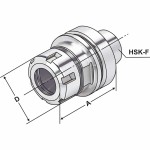 Kleštinový upínač HSK 63-1/10 ER16 délka 60 Form F