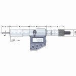 Digitální mikrometr - 2bodový dutinoměr 5-6 mm, rozlišení 0,001 mm, IP65