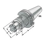 Držák SK30 pro čelní frézy prům. 16 mm