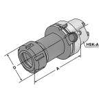 Kleštinový držák HSK63A ER32 délka 75