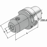 Upínač HSK63A WELDON pr. 6 mm