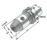 Držák HSK63A s vrtací hlavičkou 1 -13 mm