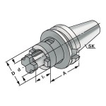 Držák BT50 pro čelní frézy prům. 22 mm