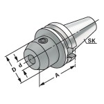 Upínač BT50 WELDON pr. 6 mm