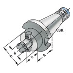 Držák SK50 čelních fréz pr.40 mm pro konvenční stroje