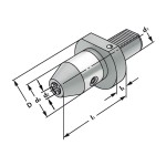 Držák VDI20 s vrtací hlavičkou 1 - 13,0 mm