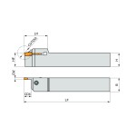 Zapichovací nůž vnější 20x20 mm na VBD pr. 3 mm