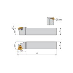 Závitovací nůž vnější 20x20 mm na VBD levý